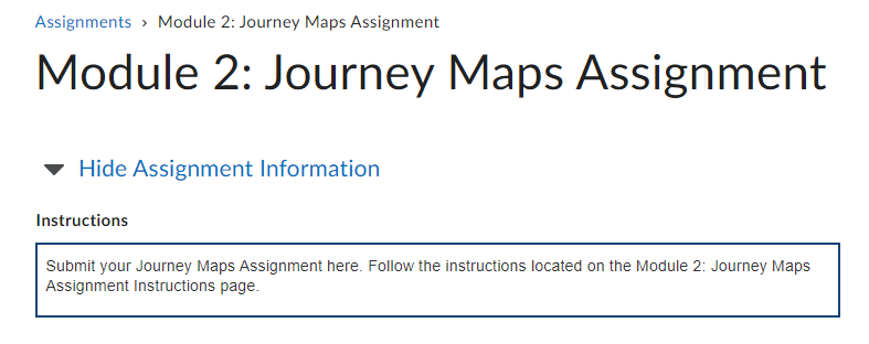 Assignments > Module 2: Journey Maps Assignment Module 2: Journey Maps