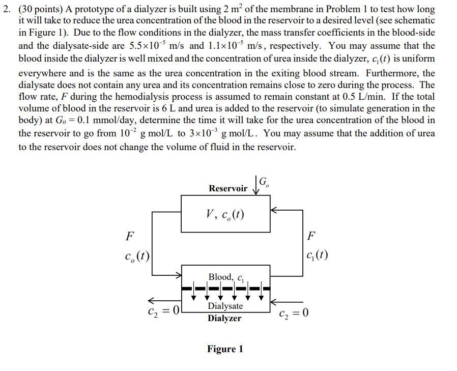  Here's question 1 for reference: 2. (30 points) A prototype of