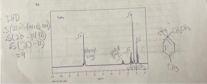 i need help making the structure b) Typical Values of Chemical Shifts