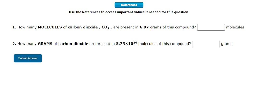 Use the References to access important values if needed for this