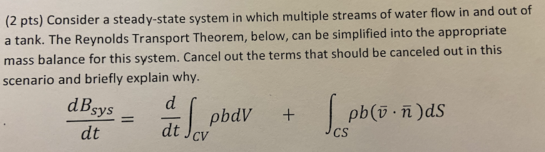  (2 pts) Consider a steady-state system in which multiple streams of