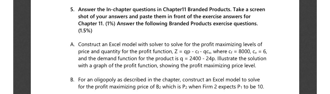  5. Answer the ln-chapter questions in Chapter" Branded Products. Take a