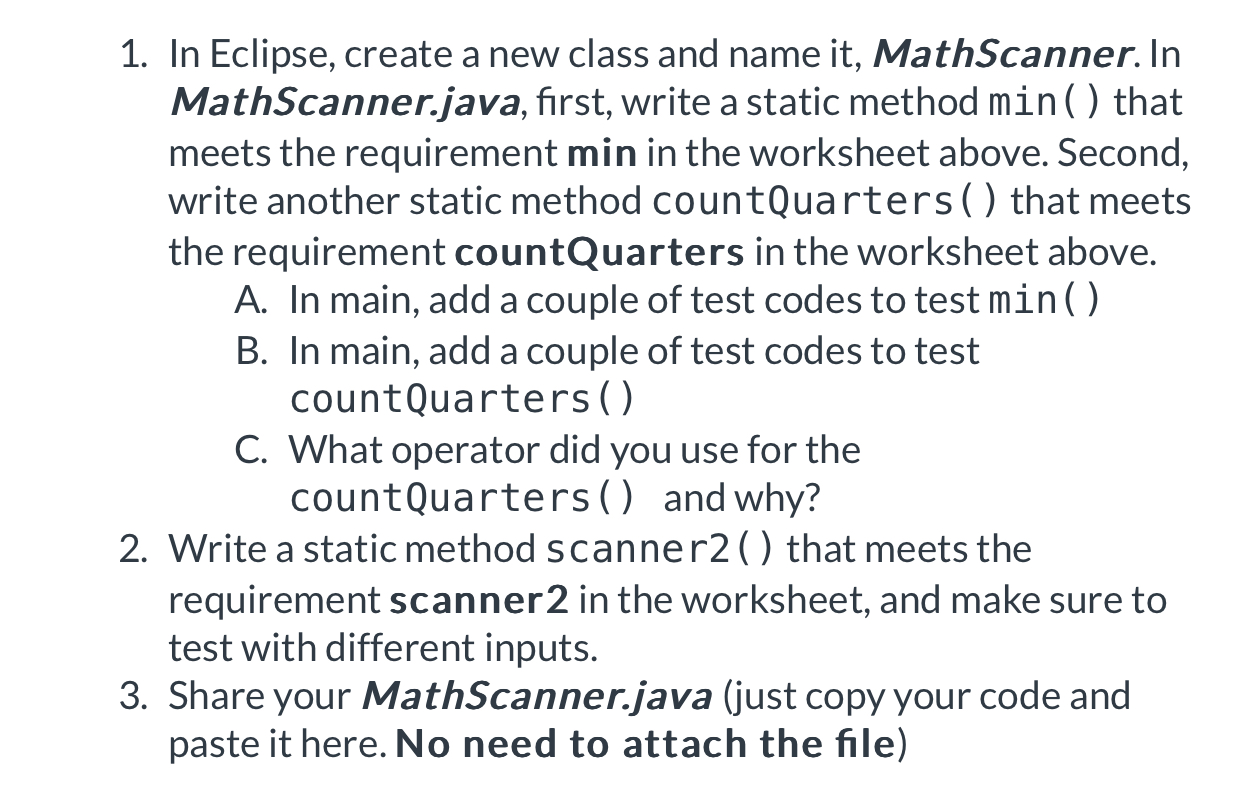 student for his/her grade using a Scanner, and use the grade method