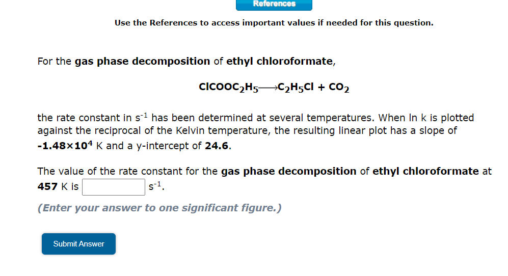  References Use the References to access important values if needed for
