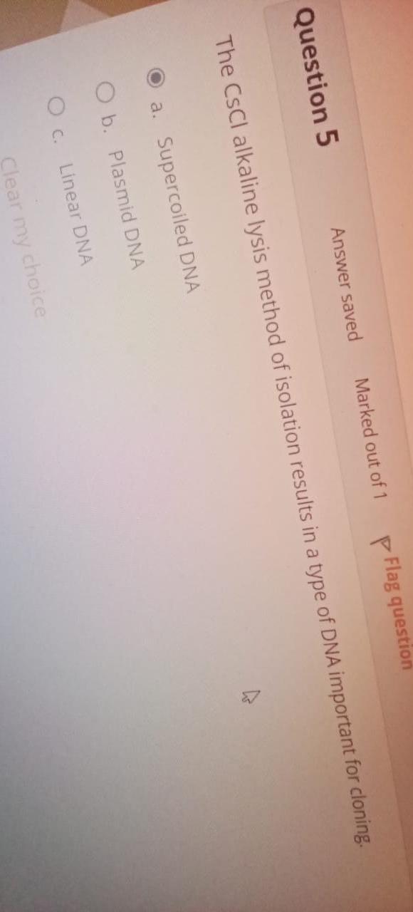 one: true False Answer saved Marked out of? question protects DNA Denatures