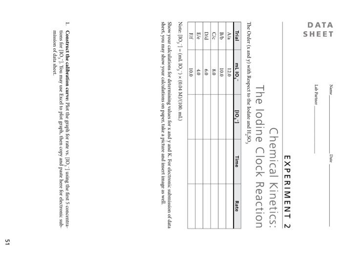 E X P E R I M E N T 2: Chemical