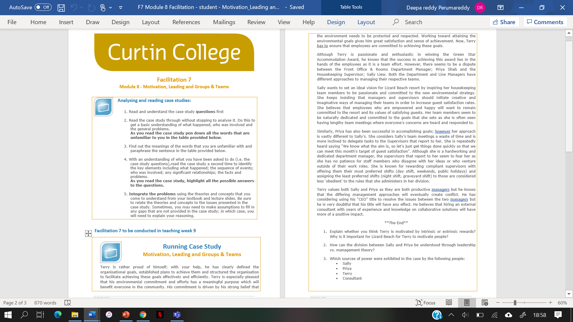  AutoSave . Off F7 Module 8 Facilitation - student - Motivation_Leading