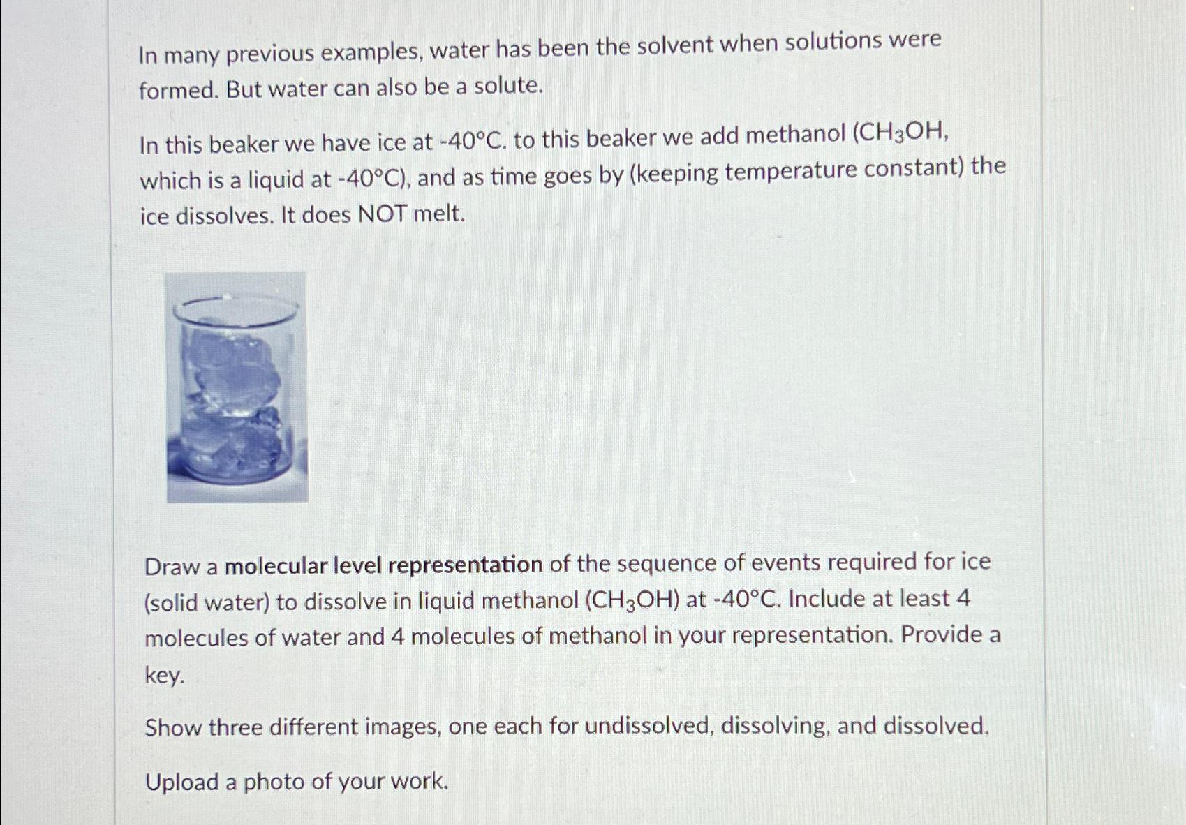  In many previous examples, water has been the solvent when solutions