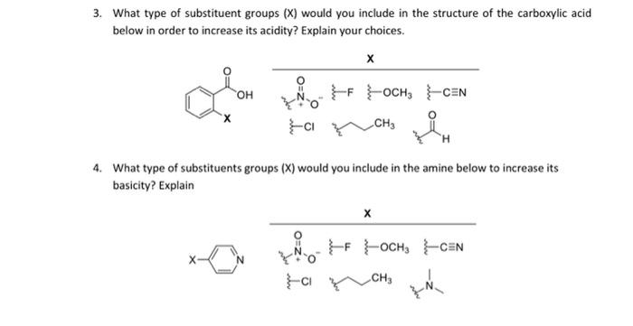 please explain for both question asap please 3. What type of substituent