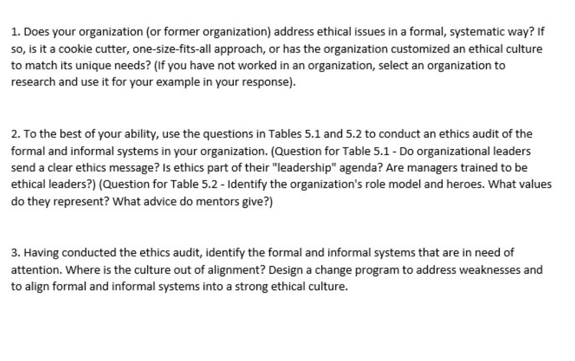 Organization to research google 1. Does your organization (or former organization) address