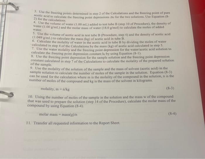 \#46 Partner's Name Carlos Rotinsen Sample number Freezing point of pure acetic