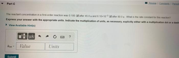 straight line, y = mx + b Slope -k Order Integrated Rate