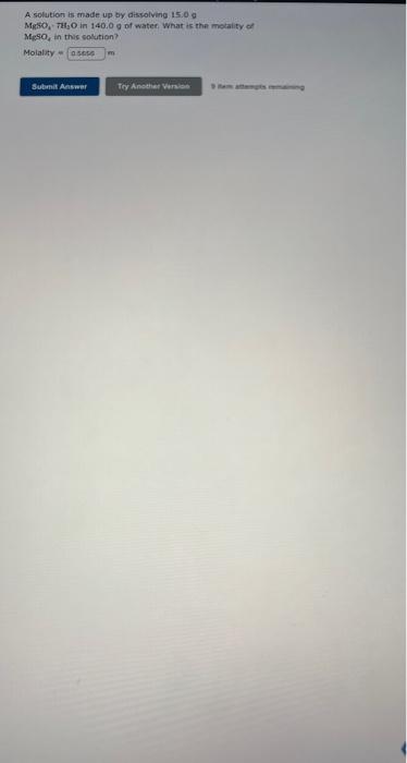 please answer all questions, all for one question A solution is made