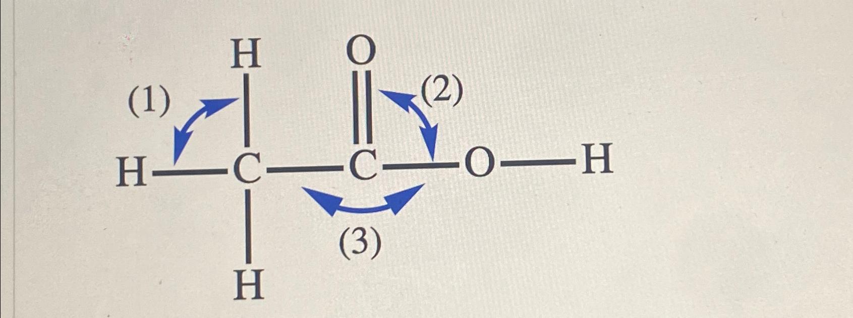  Predict the ideal bond angle for the marked angles in each