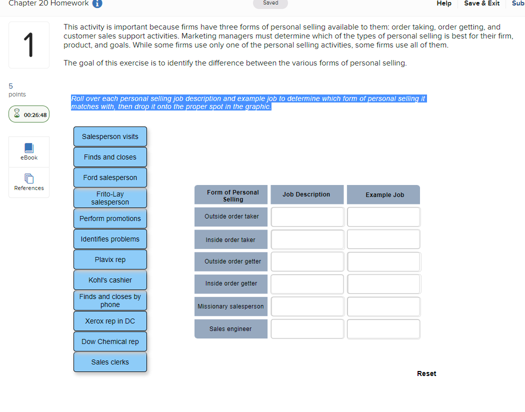  Chapter 20 Homework i Saved Help Save & Exit Sub This