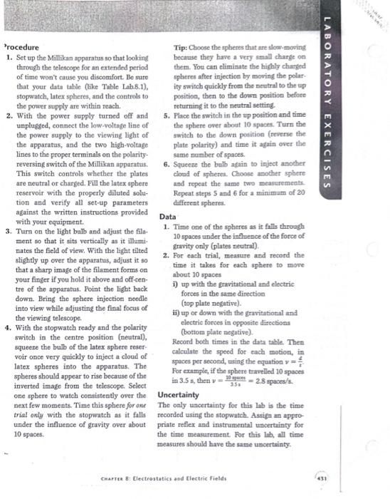 charge and statistically analyze the number of elementary charges on small latex