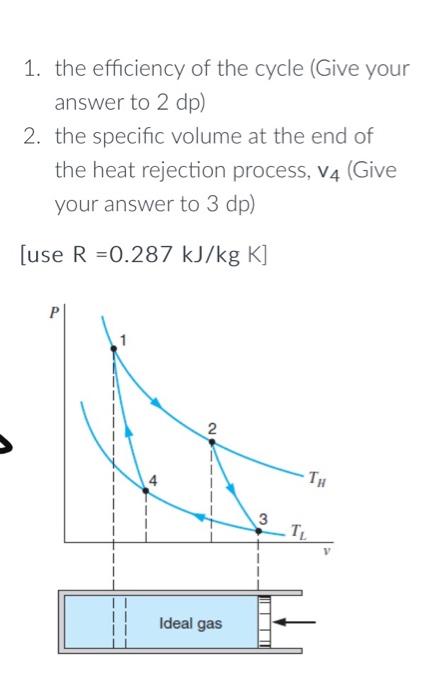 a piston/cylinder goes through a Carnot cycle with the P-v diagram shown