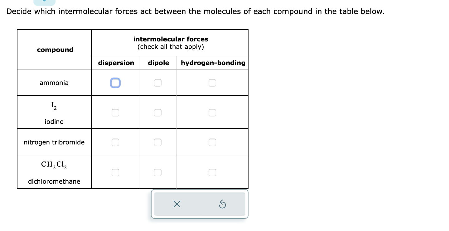 order of their boiling points. That is, choose 1 next to the