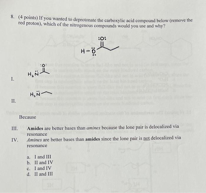 sufficient 7. (4 points) What reagents can best be used to accomplish
