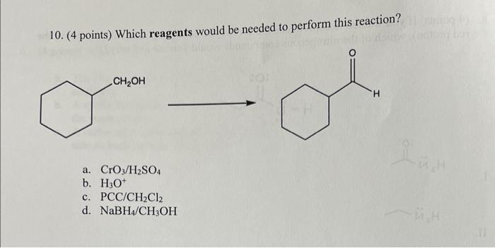 sufficient 9. (4 points) Which of the following compounds is the major
