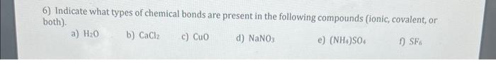 4 and 6 full work thanks 4) Use the periodic table to
