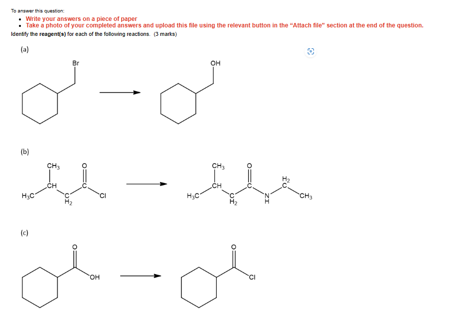  To answer this question: Write your answers on a piece of