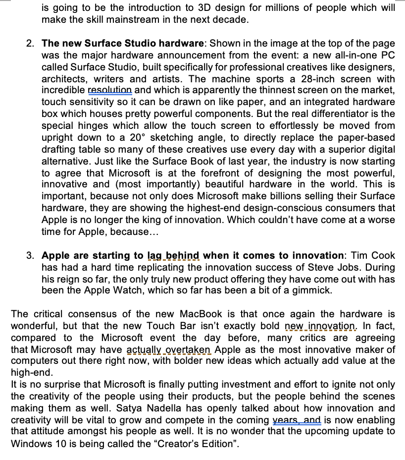 Innovation culture? _Microsoft retakes the innovation crown with its new focus on