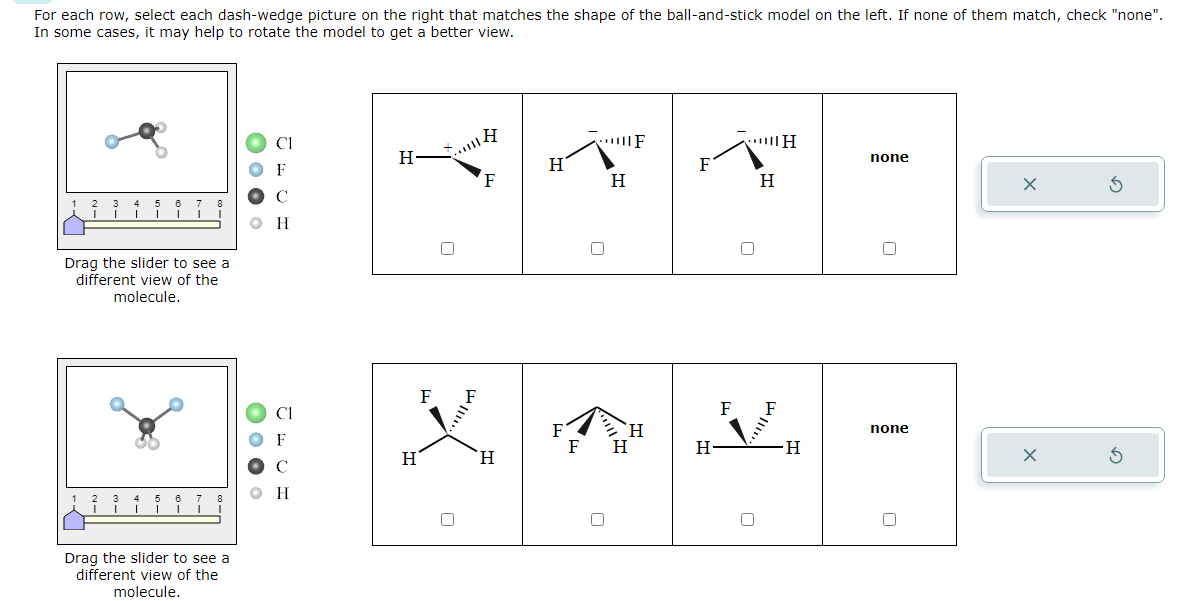  For each row, select each dash-wedge picture on the right that