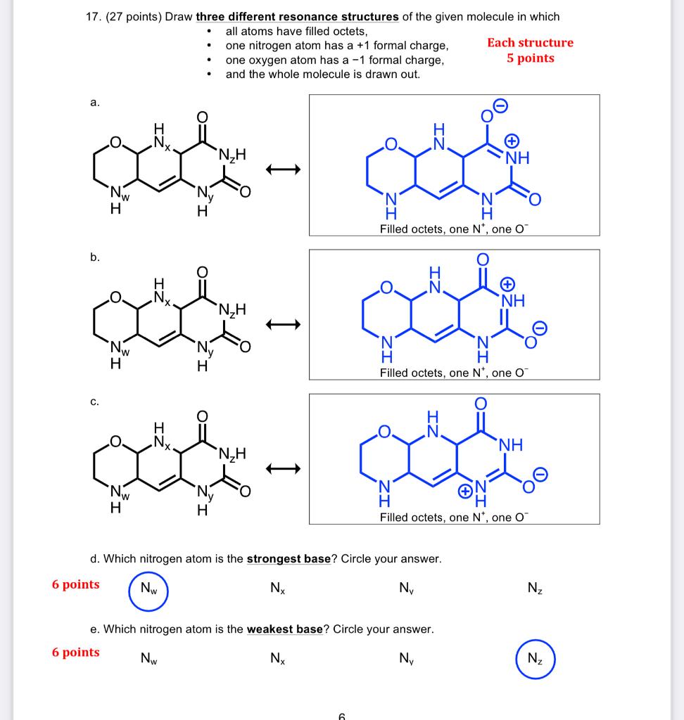  please explain question d and e 17. (27 points) Draw three