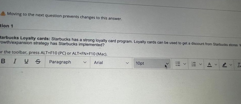  Moving to the next question prevents changes to this answer. tion