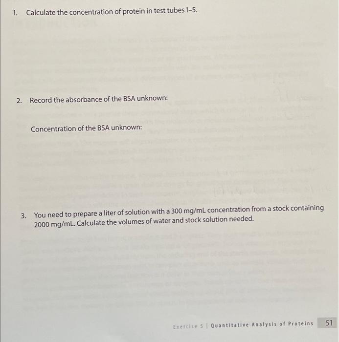 Test tube Volume of Biuret Reagent Absorbance [Abs-log(T) Concentration Volume and Concentration