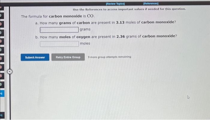  Use the References to access important values if needed for this