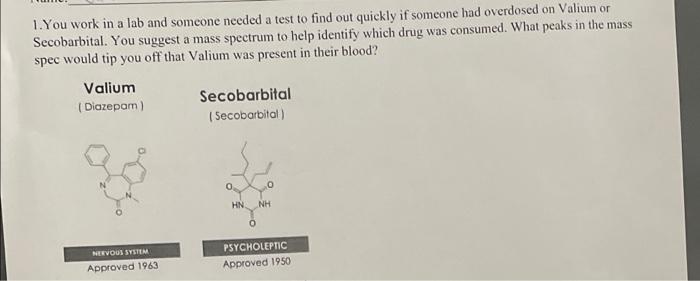  1. You work in a lab and someone needed a test