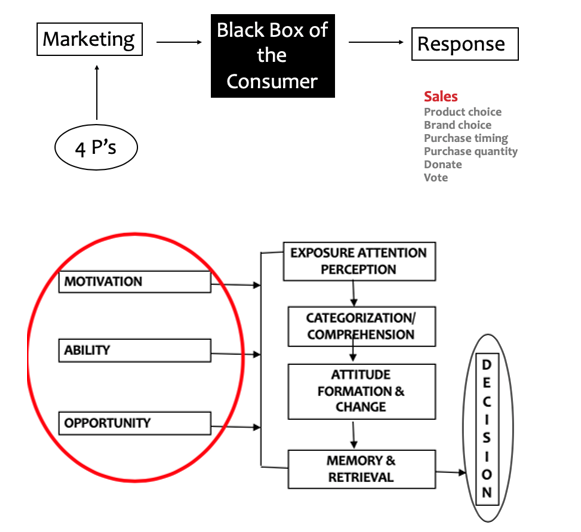 How does MAO (low vs. high) interact with consumer behavior theories. Discuss