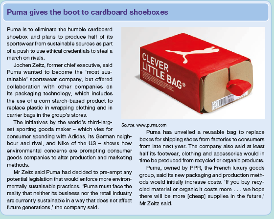 According to the Case Study below1) What issues that Puma is trying