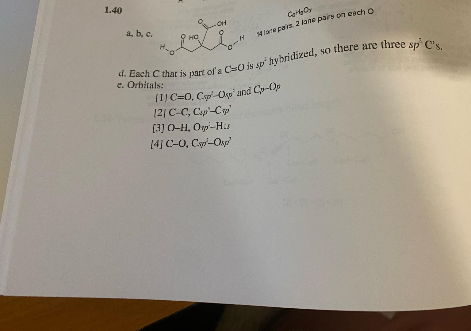  a,b,c. C6H8O lone pairs, 2 lone pairs on each O d.