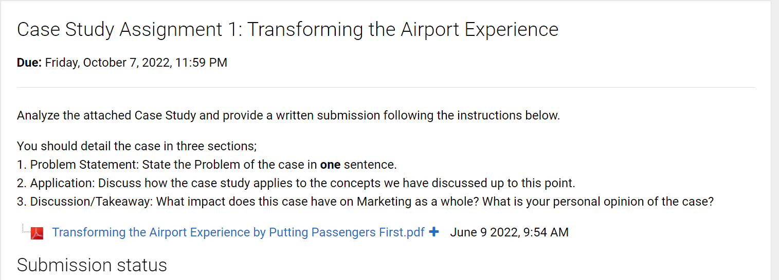 the purpose and problem of the case study and presents the problem