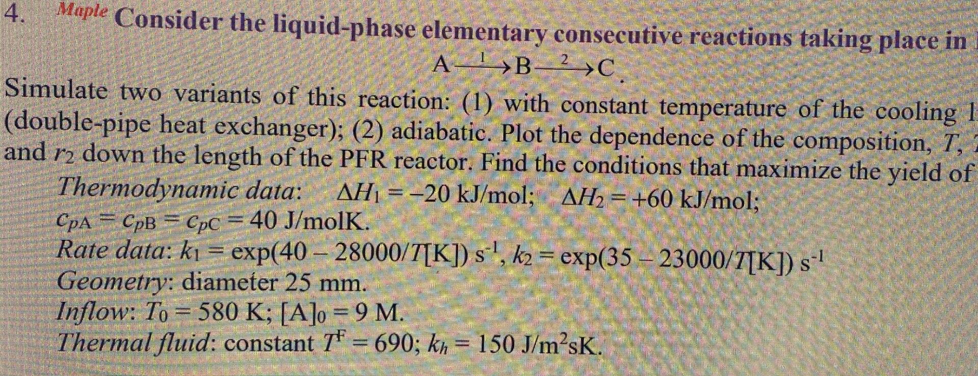  please solve it on maple software please A>B_>C 4. Mark Consider