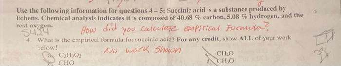 need answer for all 4 :) Use the following information for questions