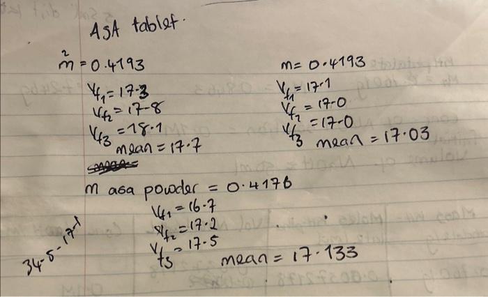 as a %wt. then calculate the amount of ASA as a %wt