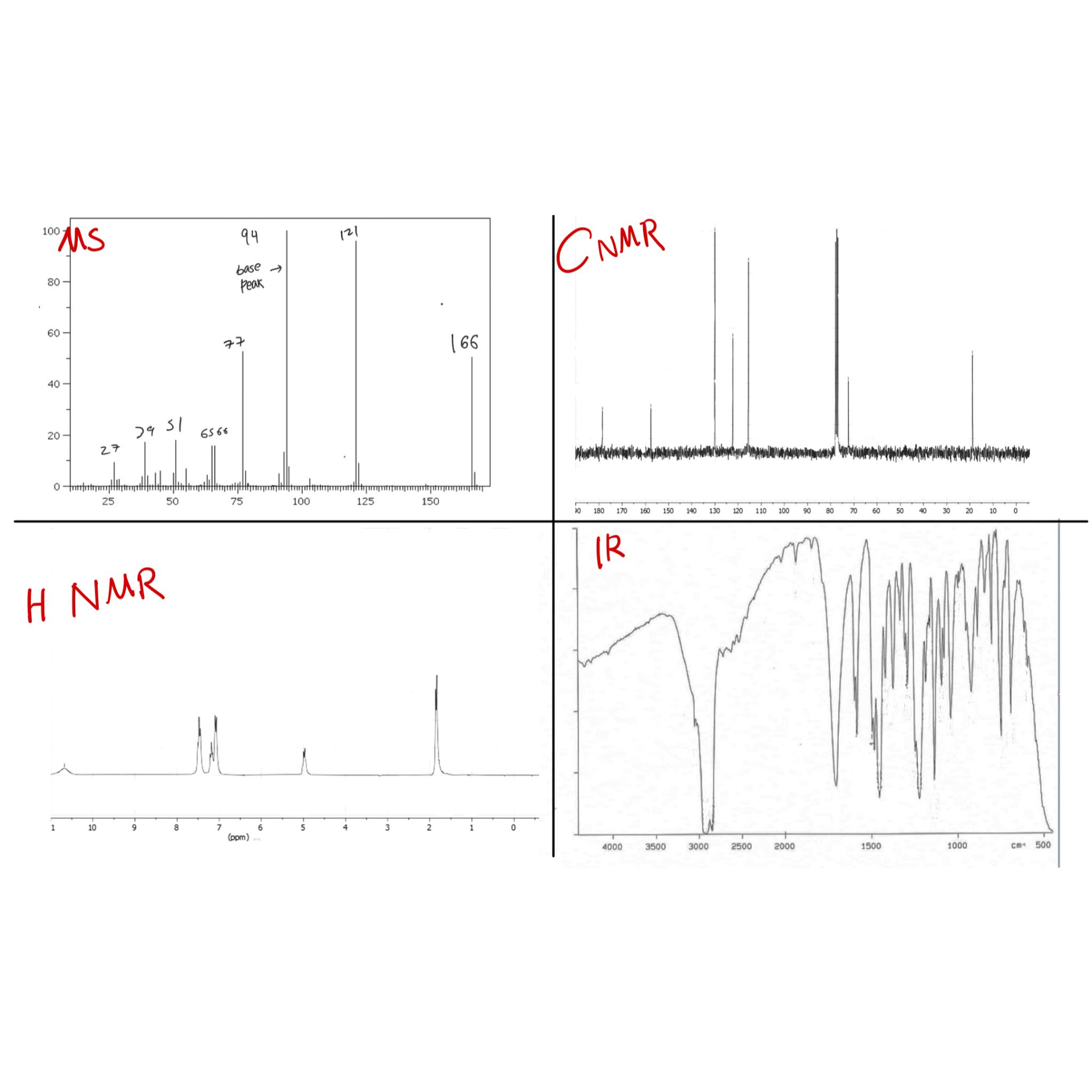  Using these information what is the organic compound? Molecular formular: C9H10O3