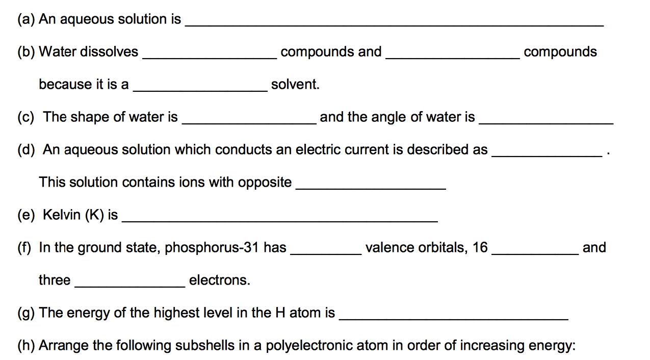 (a) An aqueous solution is (b) Water dissolves compounds and compounds