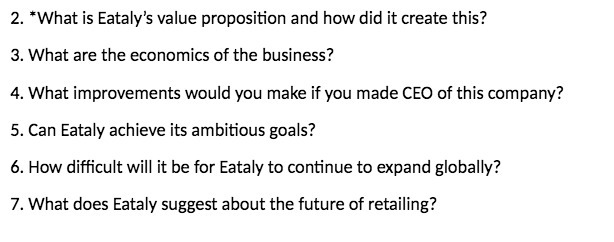  2. *What is Eataly's value proposition and how did it create
