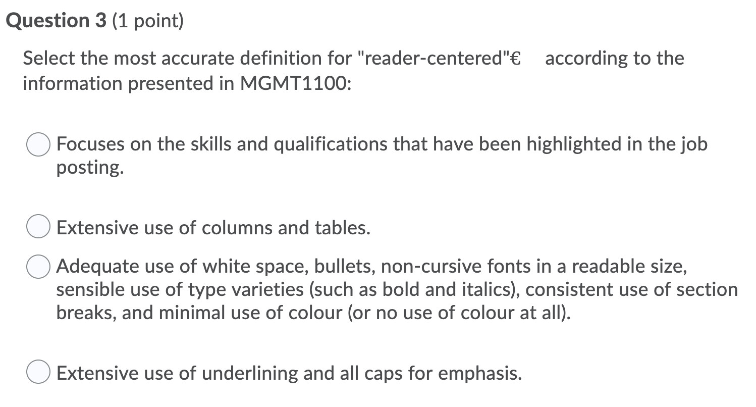 You should limit your resume to work experiences only. Question 2 (1