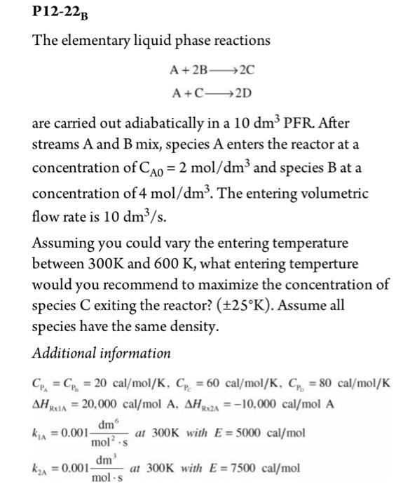 Plot using only a feed temperature of 600K !please post all matlab