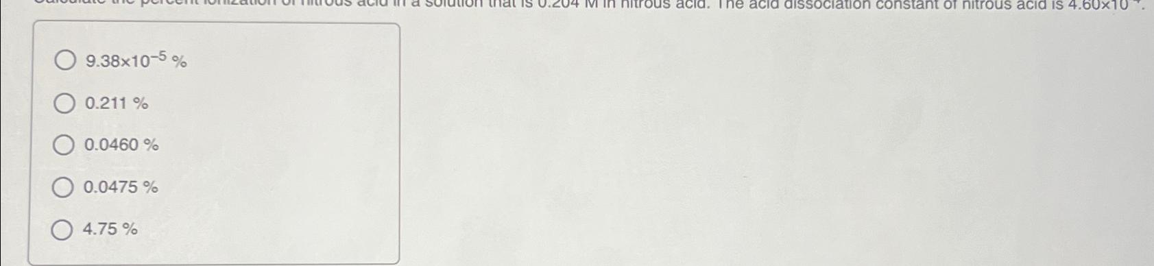  9.3810-5% 0.211% 0.0460% 0.0475% 4.75% 