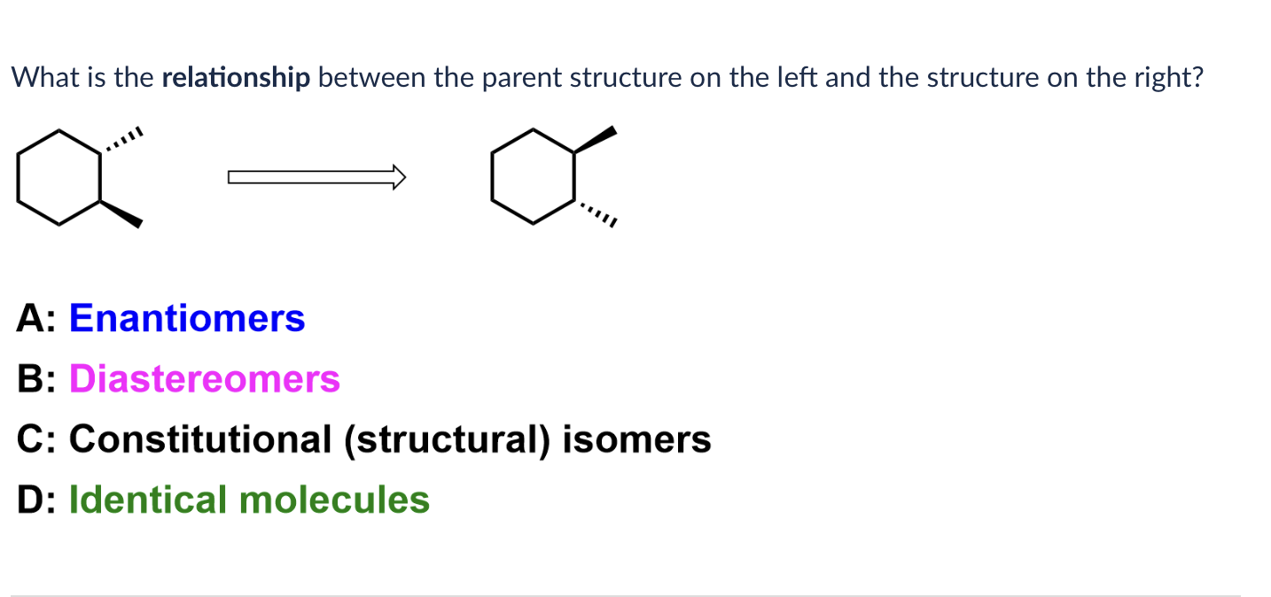 What is the relationship between the parent structure on the left