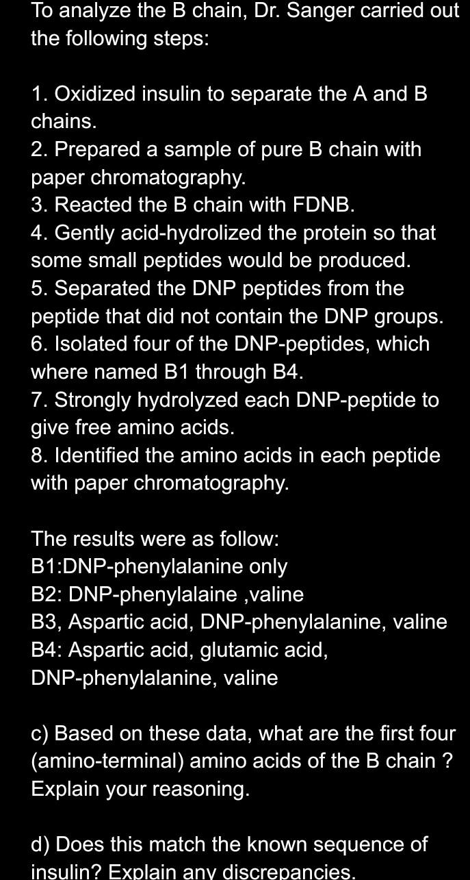 I need help, with this Bio chemistry problem. Please, explain... To