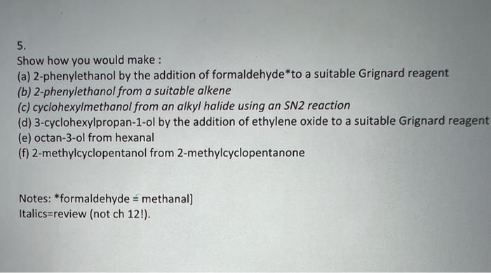 i need help with e and f 5. Show how you would