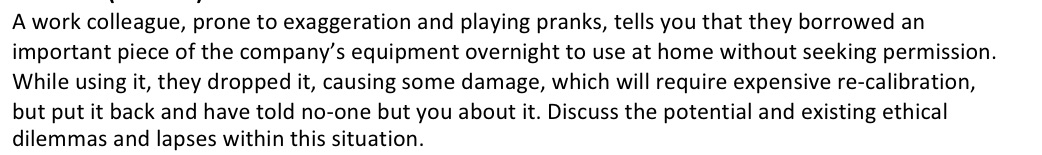 Solve this please A work colleague, prone to exaggeration and playing pranks,